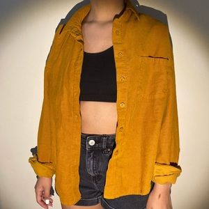 Corduroy burnt orange button up